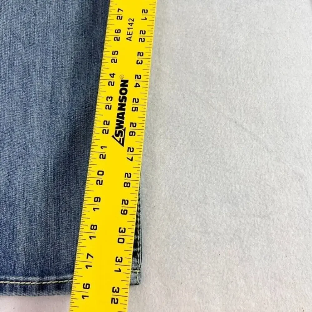 Vanilla Star Jeans Womens 7 Blue Denim Bootcut Embroidered Detail Distressed